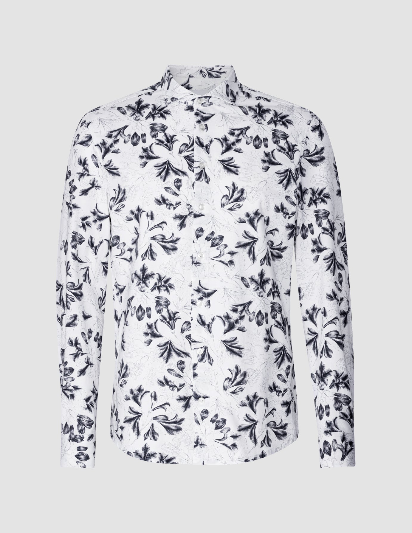 Lightweight Classic Shirt Navy Flower Regular
